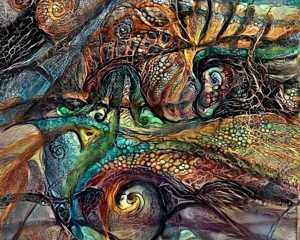 Abstract Composition with Vibrant Colors and Swirls