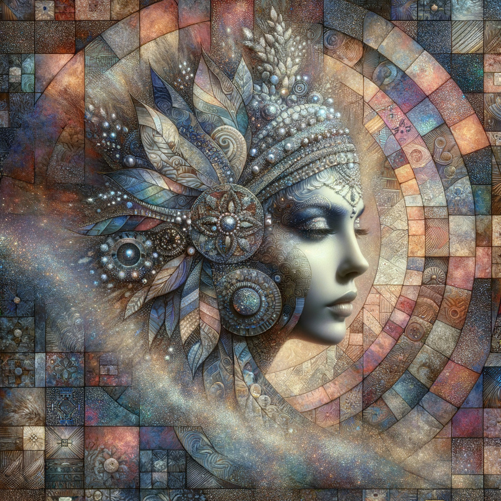 Intricate Portrait of a Woman with Nature Elements