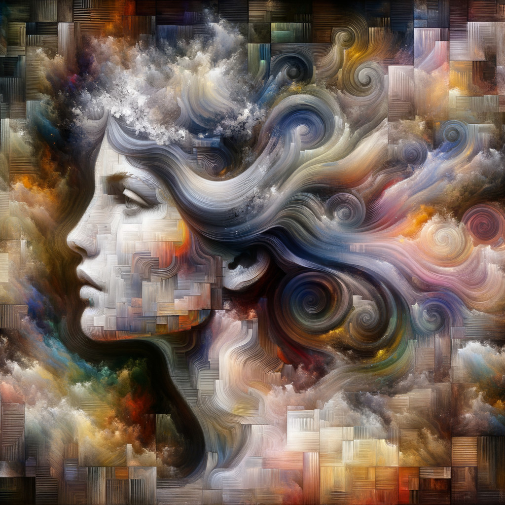 Abstract Woman's Profile with Colorful Backdrop
