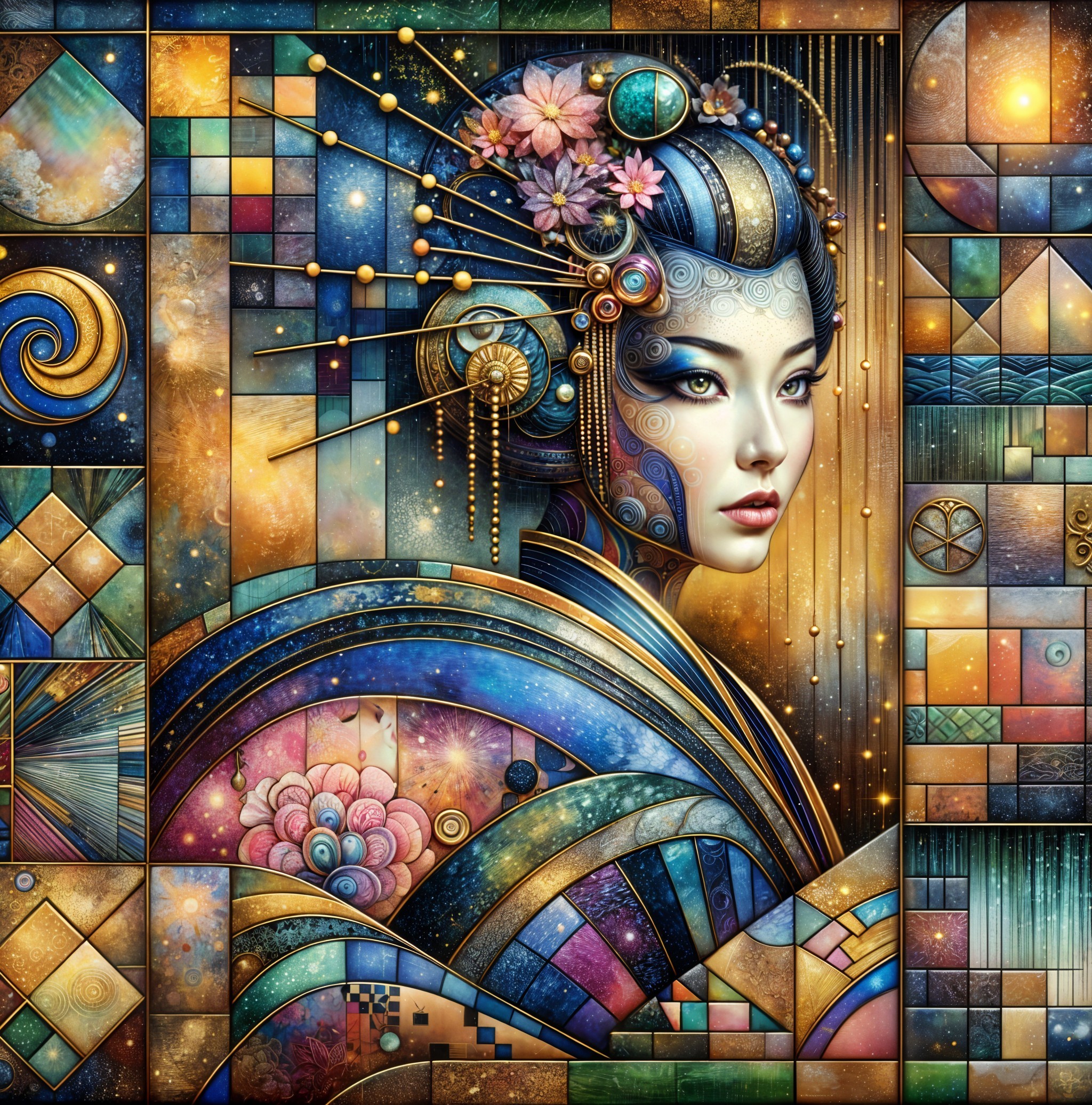 Traditional and Futuristic Fusion in Artistry