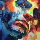 Colorful Stylized Portrayal of a Traditional Figure