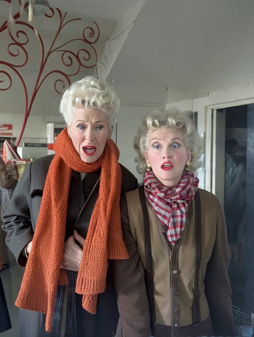 Vintage Fashion and Hairstyles of Two Women