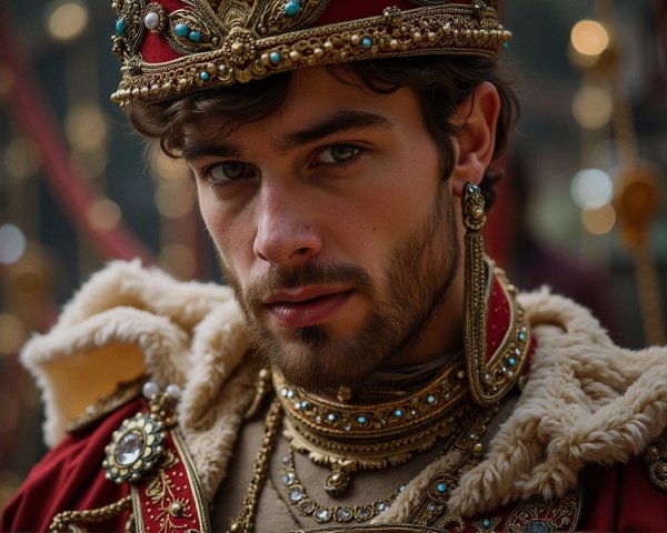 Portrait of a Young Man in Lavish Regalia