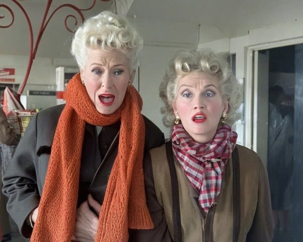Vintage Fashion and Hairstyles of Two Women