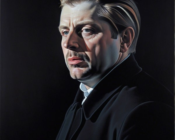 Close-Up Portrait of a Contemplative Man's Profile