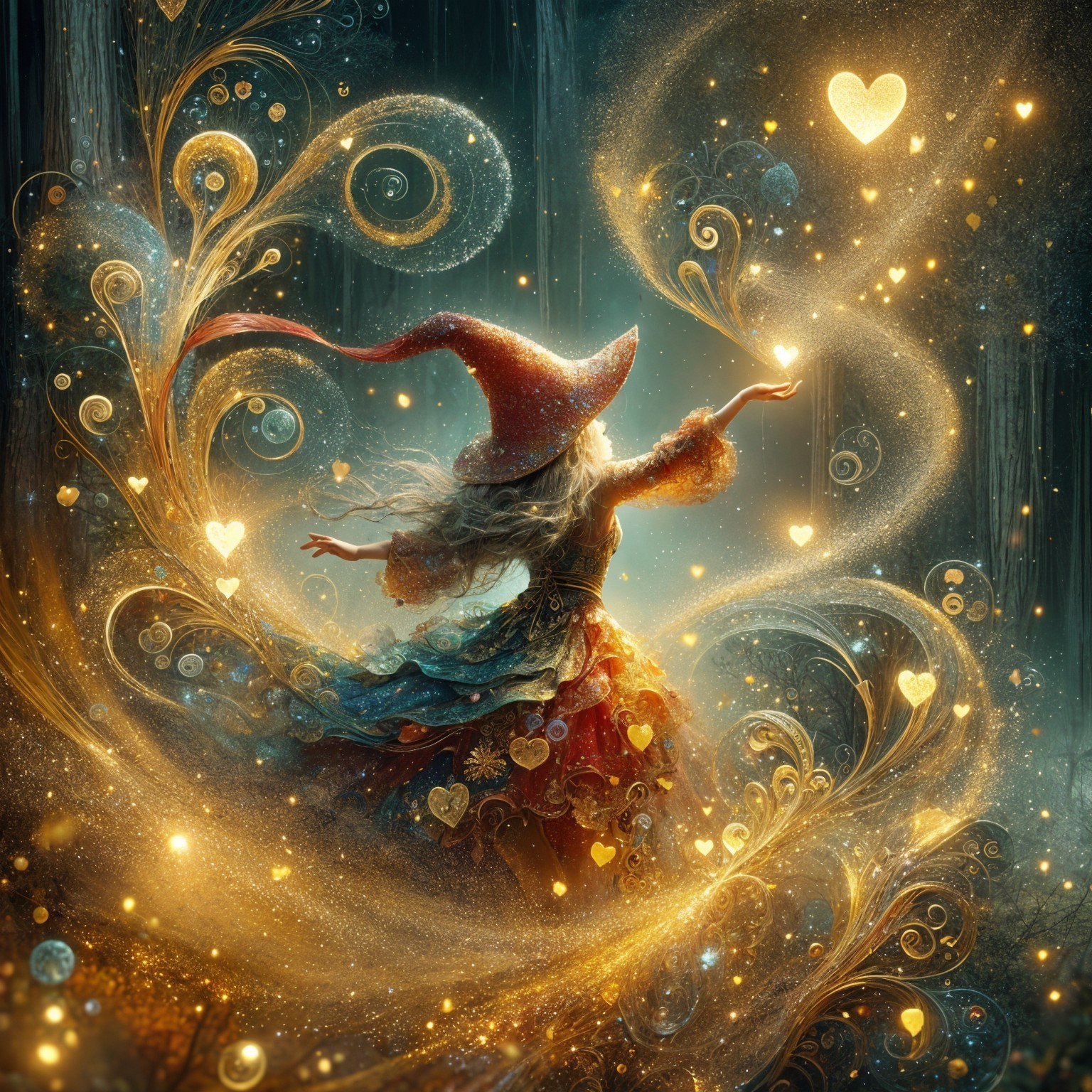Whimsical Fairy Tale Scene in a Mystical Forest