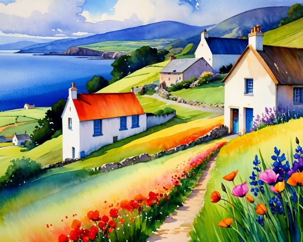 Charming Cottages in a Scenic Rural Landscape