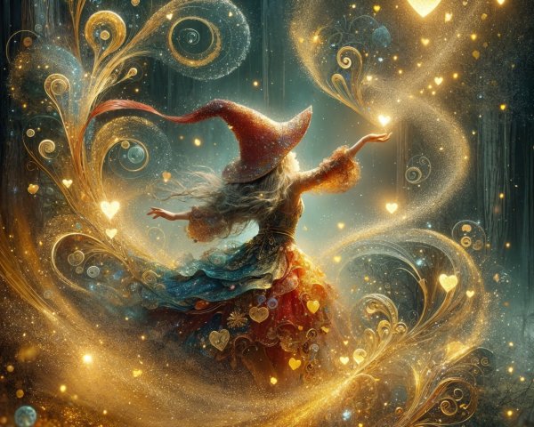 Whimsical Fairy Tale Scene in a Mystical Forest