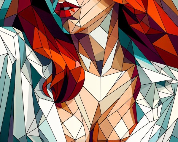 Abstract Illustration of a Woman's Upper Torso