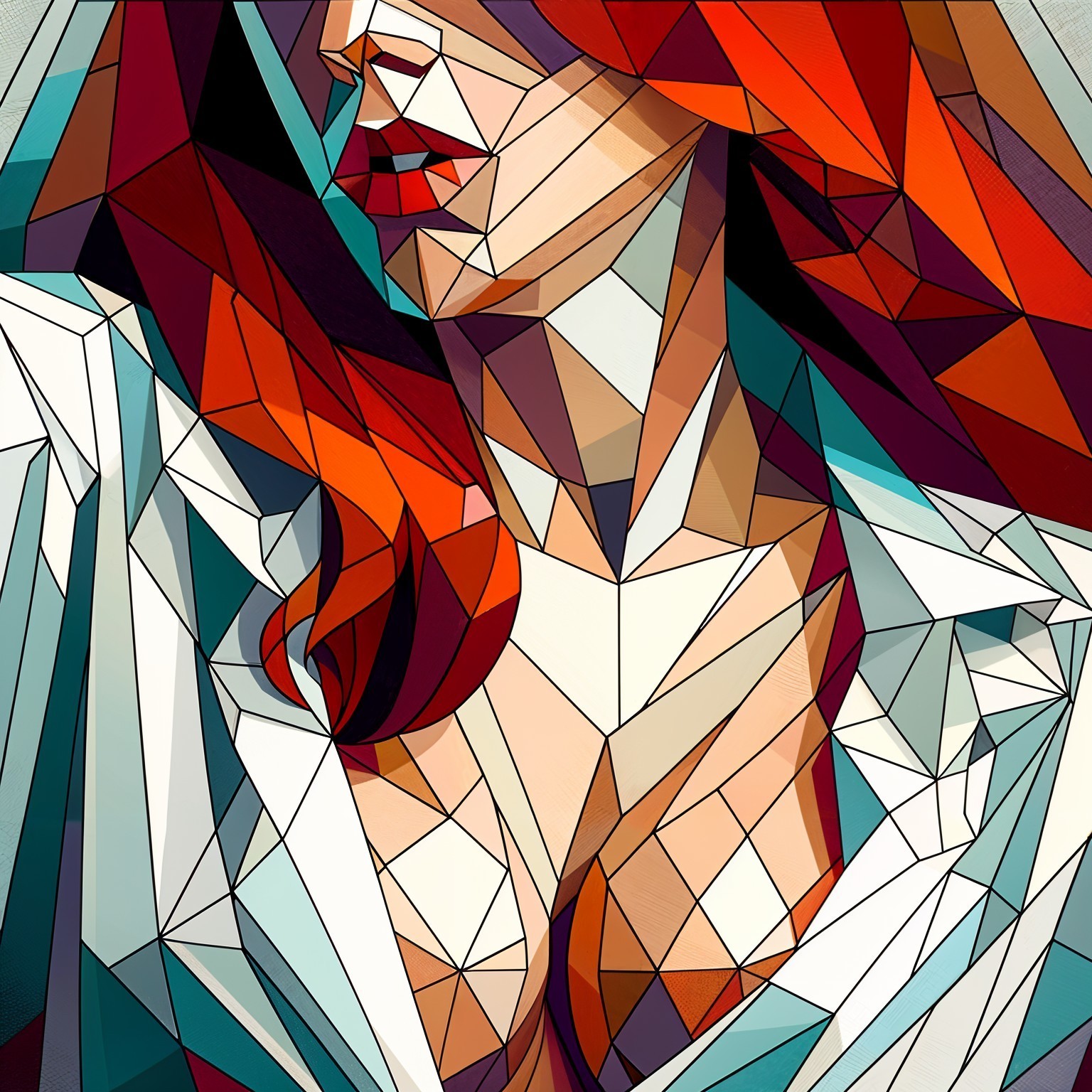 Abstract Illustration of a Woman's Upper Torso