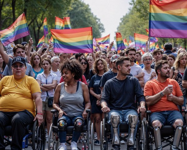 LGBTQ+ Pride Celebration with Diverse Inclusivity