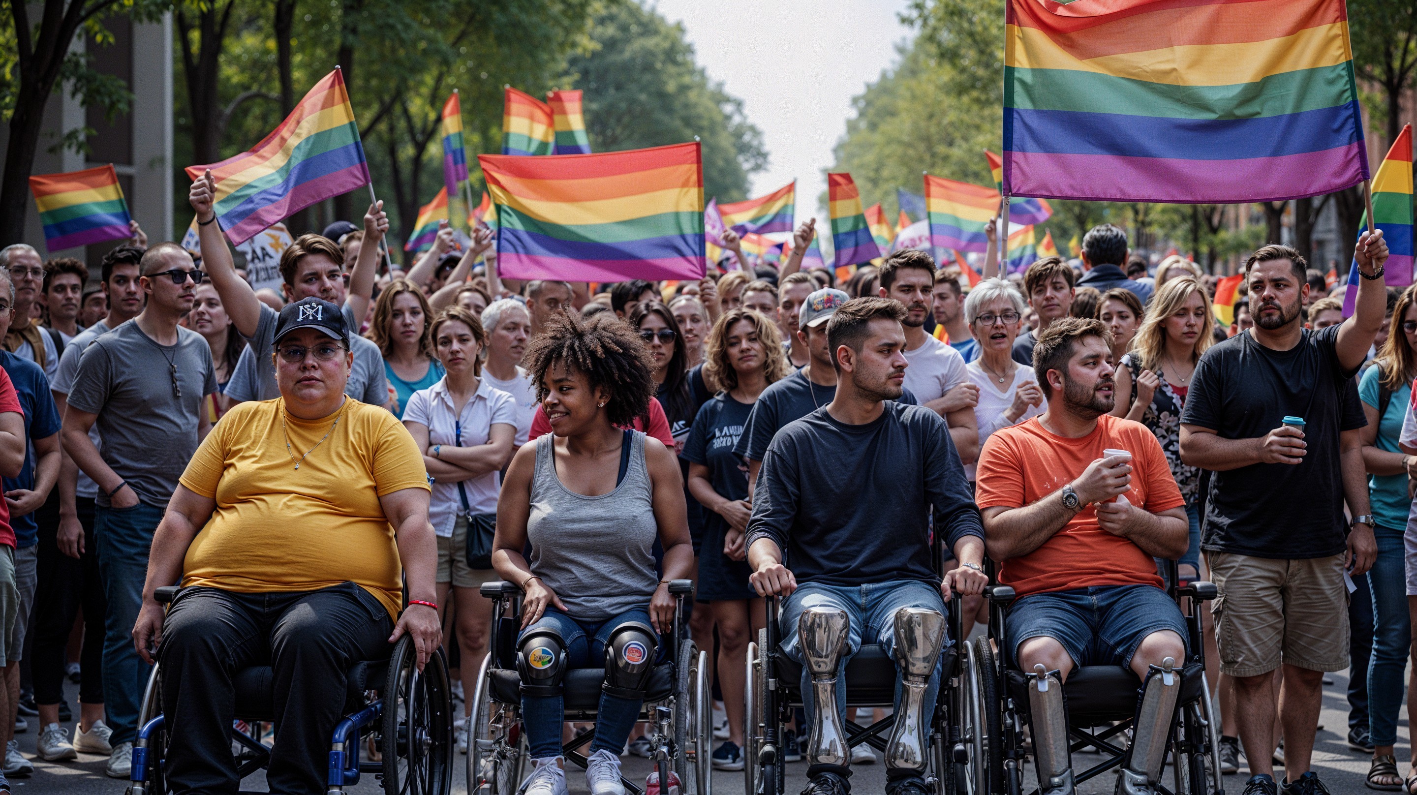 LGBTQ+ Pride Celebration with Diverse Inclusivity