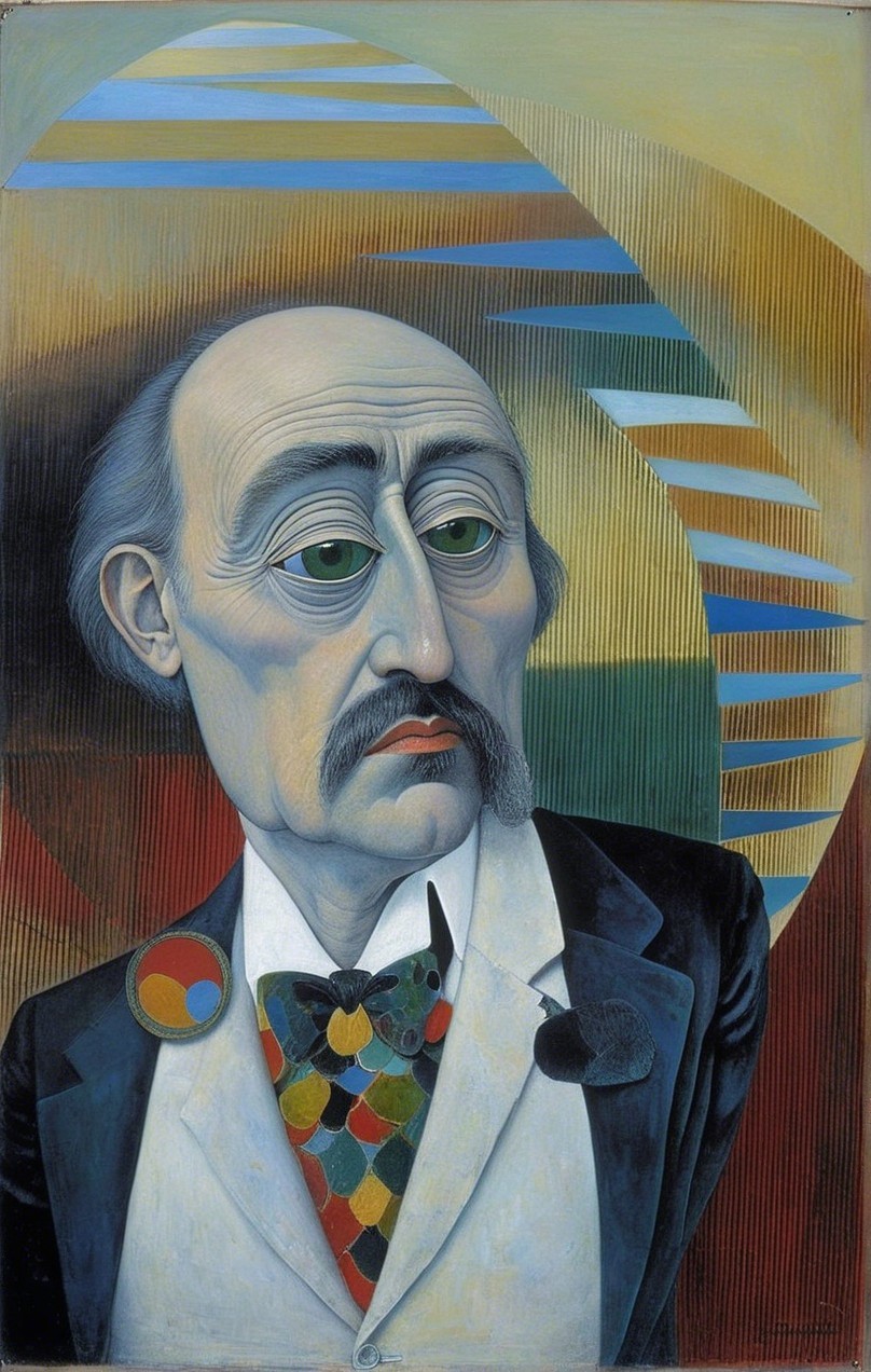 Stylized Portrait of a Distinguished Man in Suit