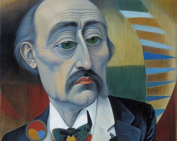 Stylized Portrait of a Distinguished Man in Suit
