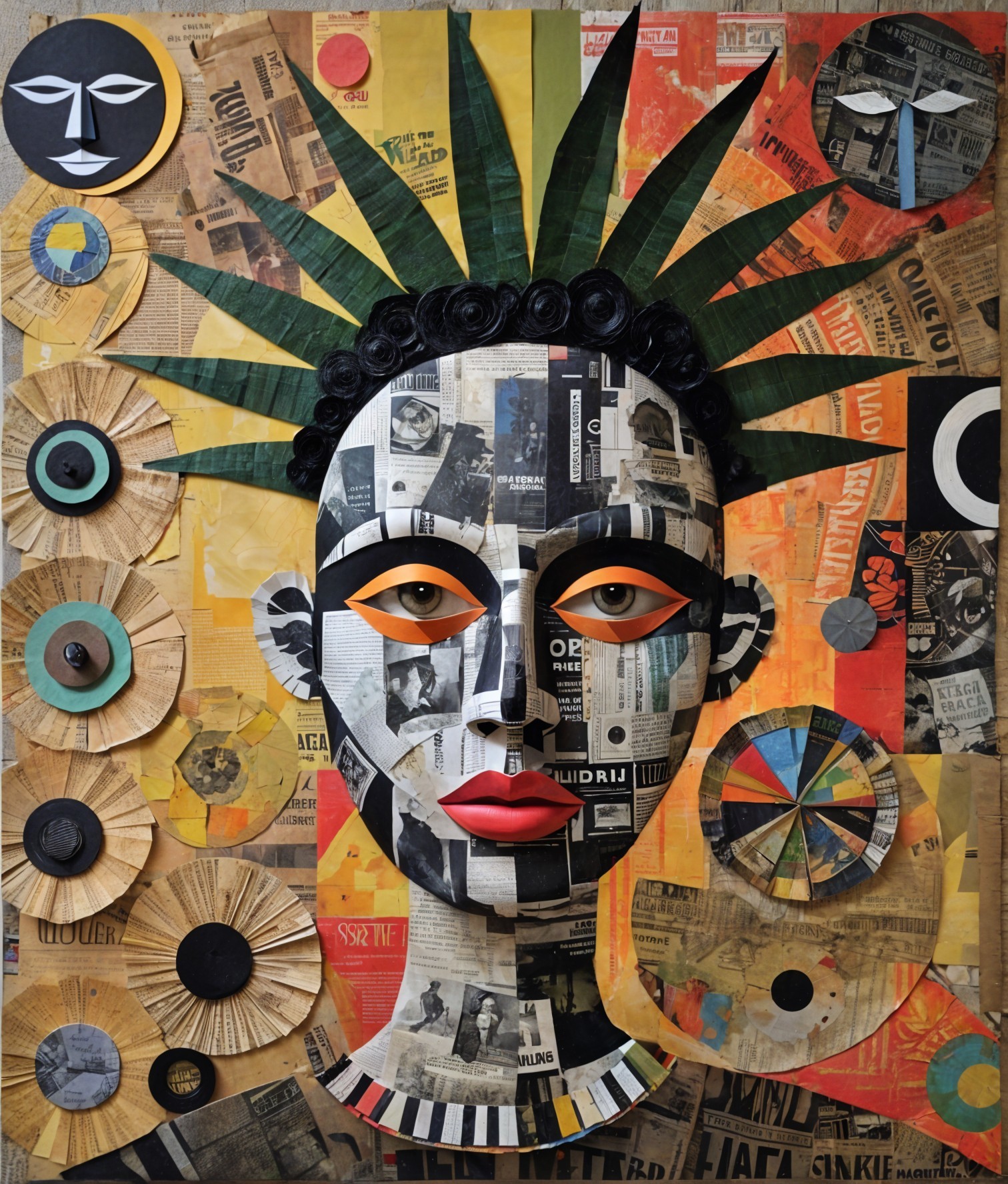 Stylized Portrait of a Woman with Liberty Elements