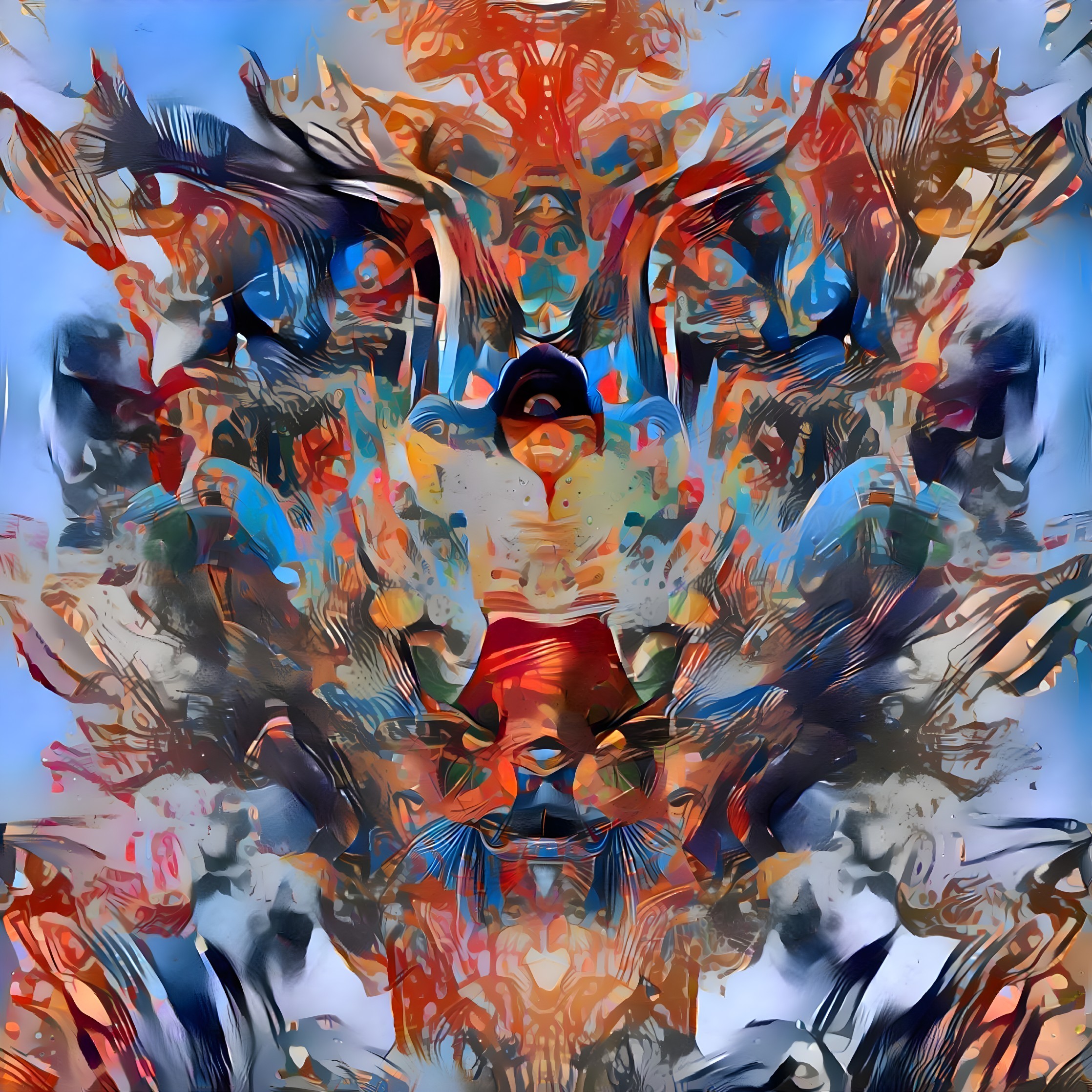 Abstract Composition with Vibrant Colors and Shapes