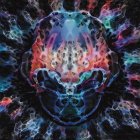 Abstract Humanoid Figure with Swirling Colors and Patterns