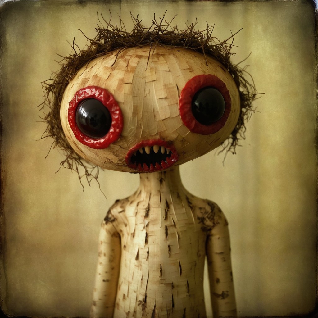 Whimsical Figure Made from Natural Materials