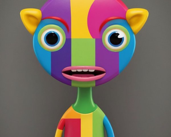 Colorful Whimsical Character with Playful Design