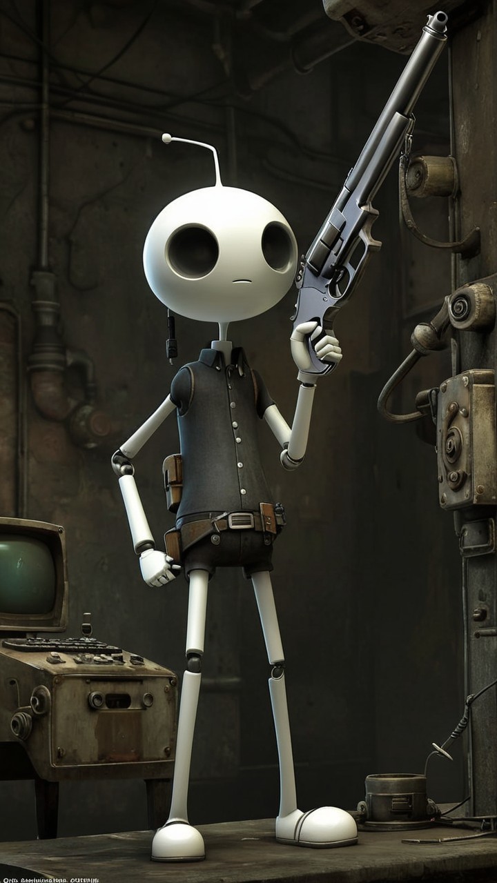 Humanoid Robot in Industrial Setting with Revolver