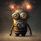 Whimsical Minion-like Creature with Goggles and Sweater
