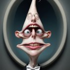 Whimsical Character with Elongated Features and Suit