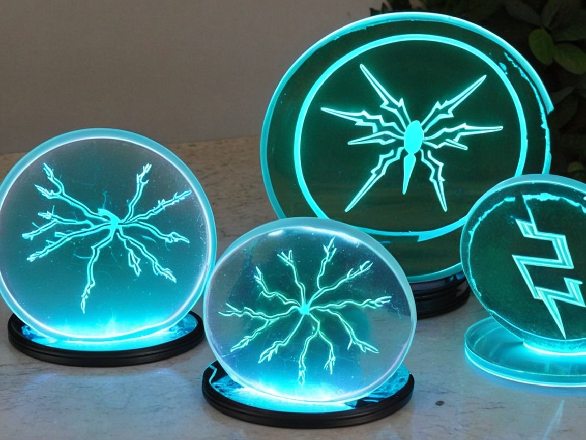 Illuminated Displays of Lightning and Electricity Designs