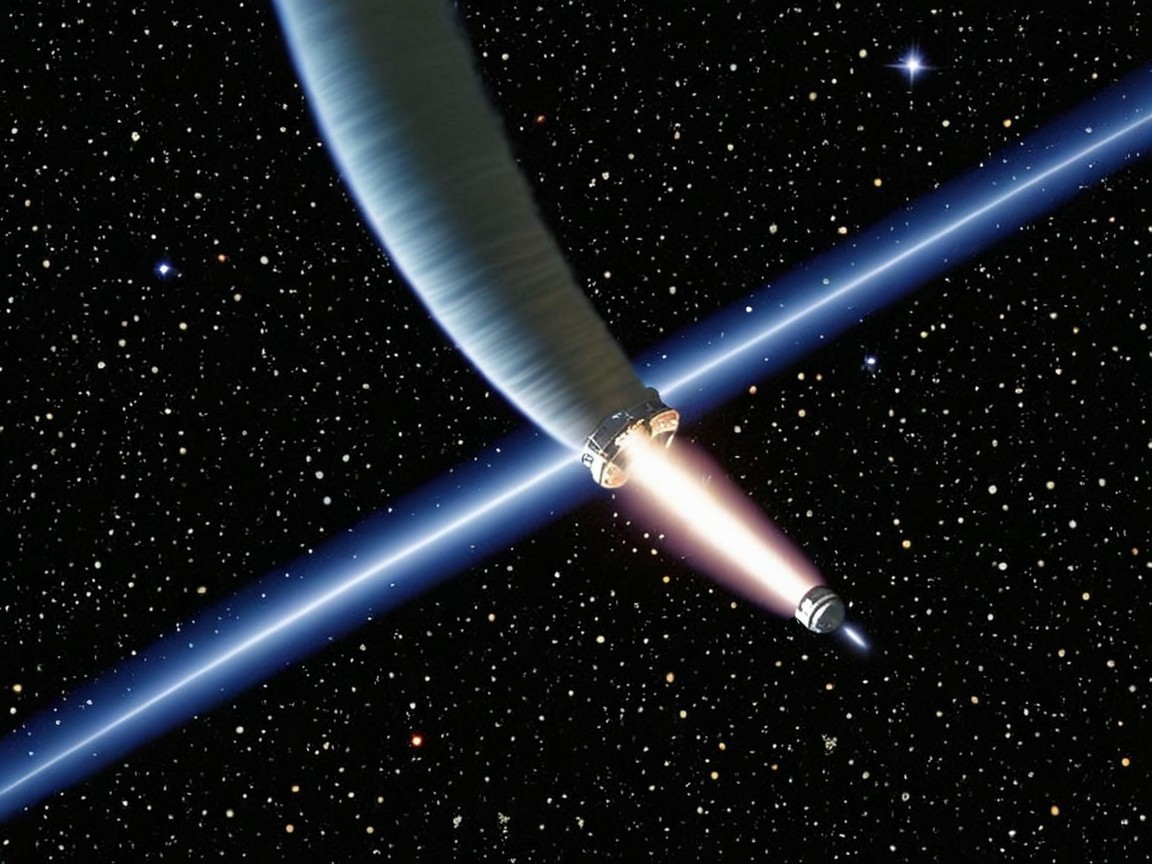 Spacecraft Navigating Through Starry Cosmos with Contrail