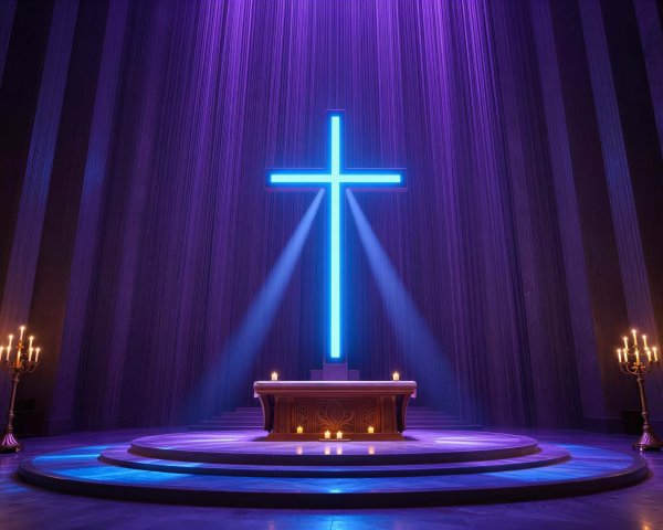 Hyperrealistic 3D Rendering of a Church Interior