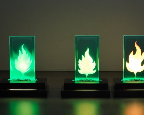 Illuminated Glass Sculptures of Stylized Flames