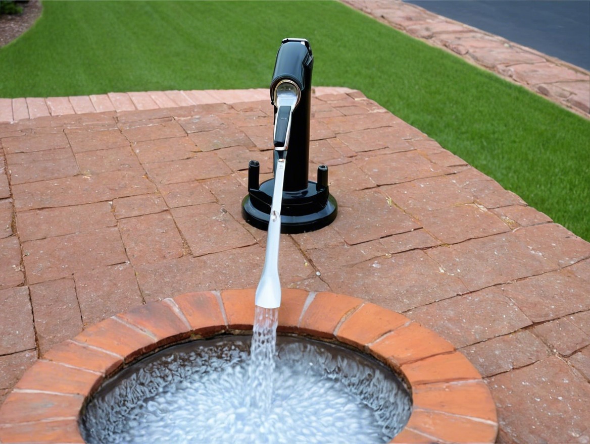 Modern Outdoor Faucet with Black Base and White Handle