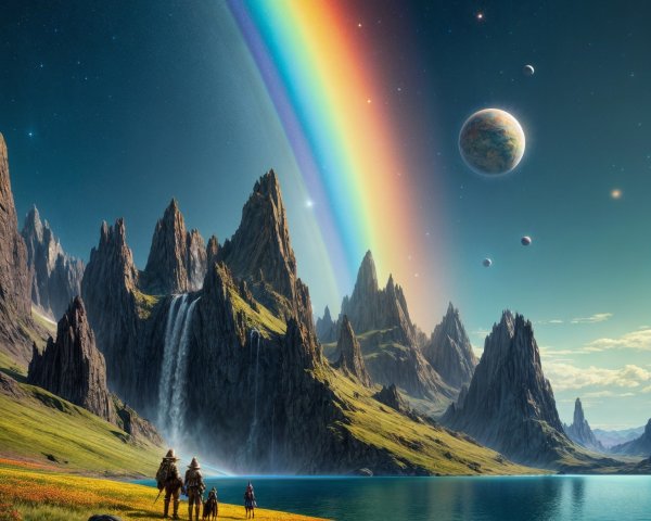 Majestic Mountains and Vibrant Valley Landscape