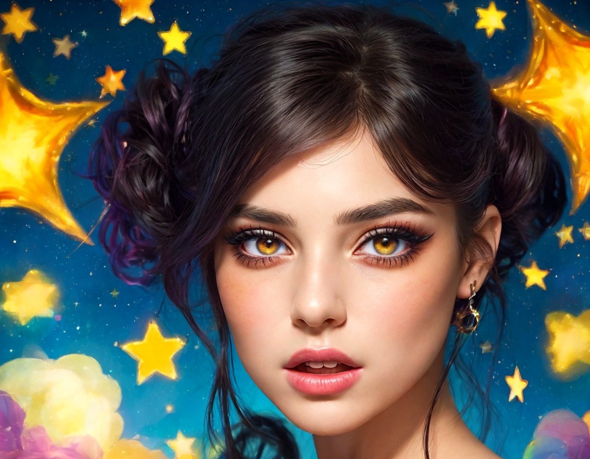 Portrait of a Young Woman with Captivating Eyes