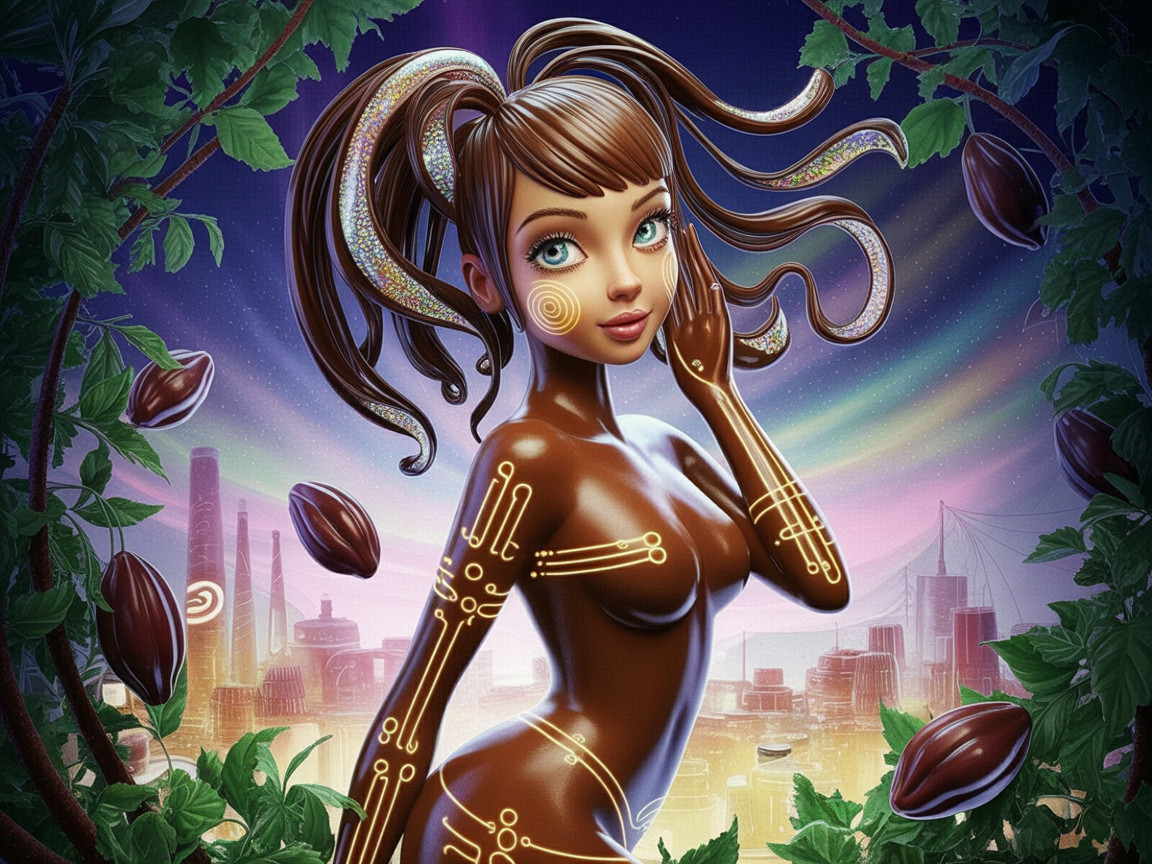 Futuristic Character in Enchanted Landscape Setting