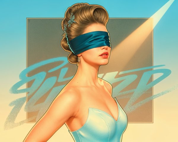 Stylish Woman in Aqua Dress with Retro Hairstyle