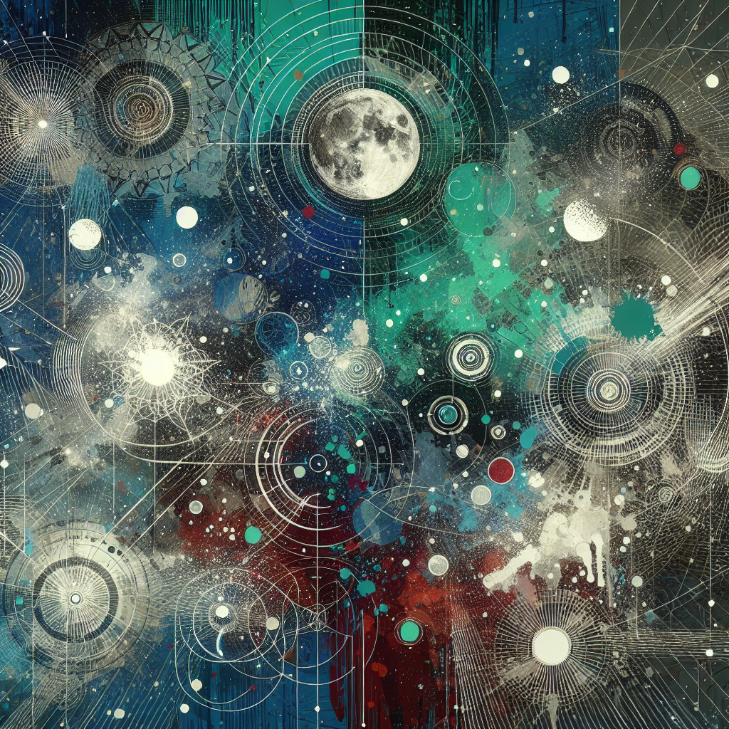 Abstract Outer Space Art with Vibrant Colors and Patterns