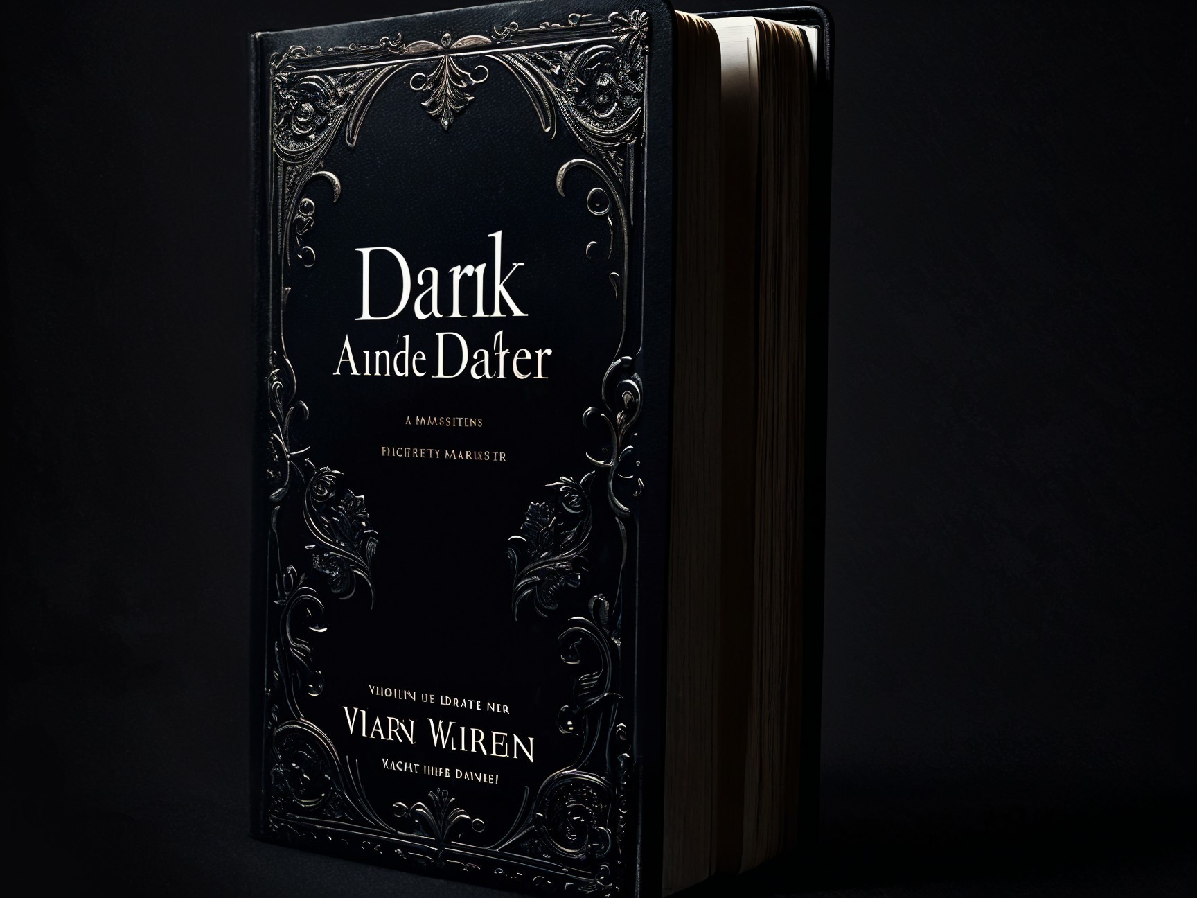 Embossed Black Book Titled Dark Ande Dafer