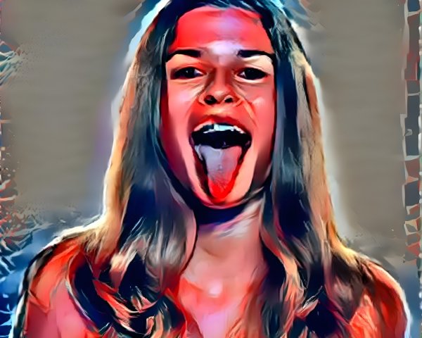 Joyful portrait of a young woman with vibrant colors
