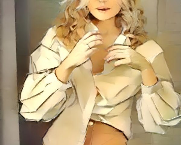 Styled Portrait of a Woman in Elegant Casual Attire