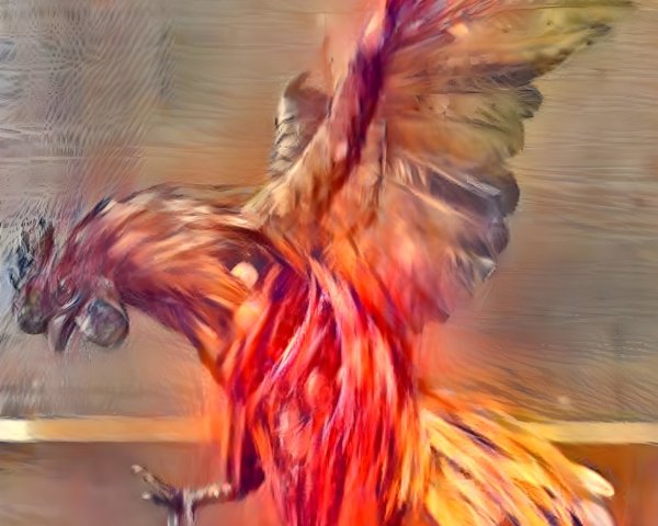 Abstract Bird in Flight with Vibrant Colors
