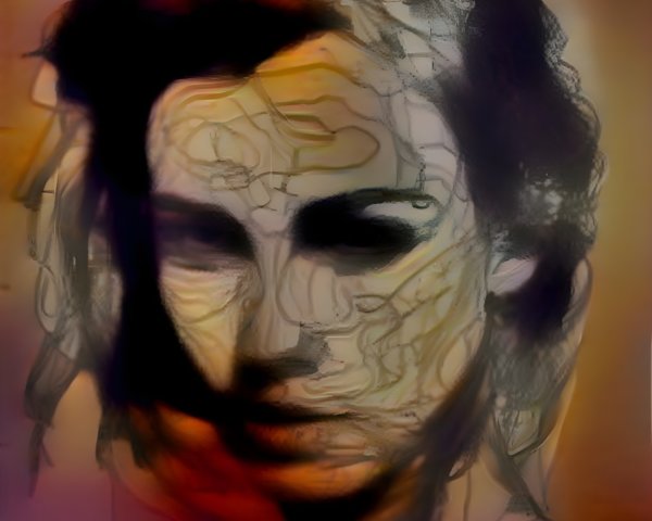 Abstract Portrait of a Woman's Face with Vibrant Colors