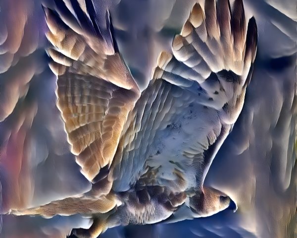 Majestic Bird of Prey Soaring in Clear Sky