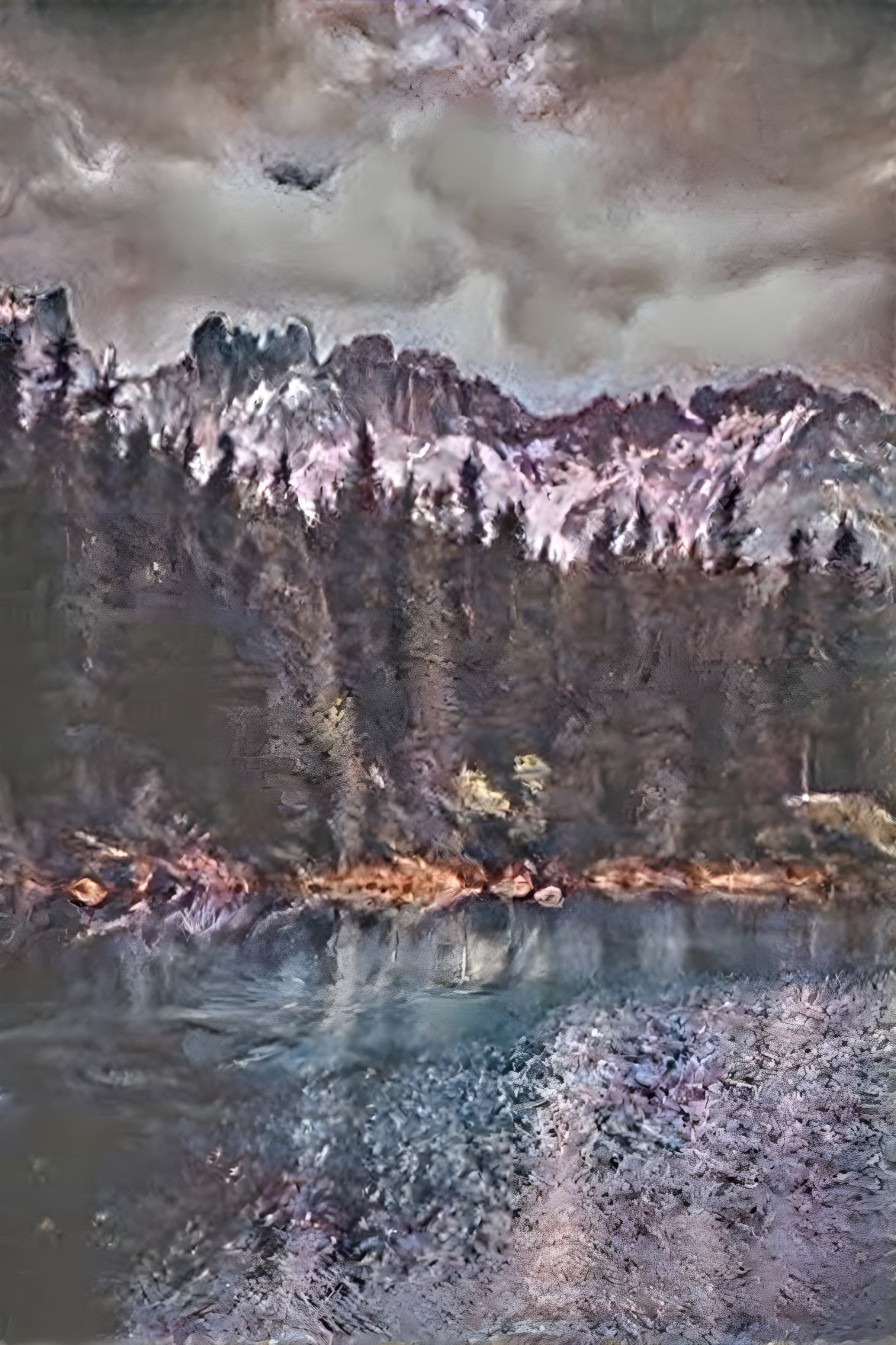 Serene Landscape with Lake and Mountains Reflection