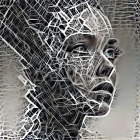 3D Metallic Bust of Human Anatomy in Lattice Design