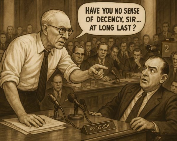 Old Man Points Accusingly at Surprised Man in Suit