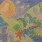 Young Woman in Vintage Dress Surrounded by Nature