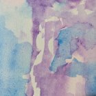 Whimsical Watercolor Illustration of a Cosmic Figure