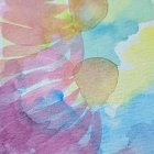 Watercolor Painting of a Tiger in Tropical Landscape