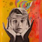 Portrait of a Young Woman with Bold Makeup and Colors