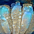 Colorful Cacti and Succulents Under Night Sky